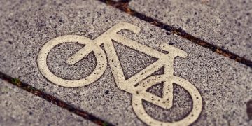 bicycle path, road sign, bicycle sign